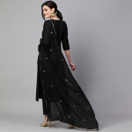 Women Ethnic Motifs Embroidered Regular Kurta With Trousers & Dupatta